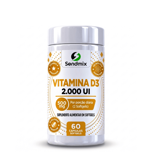Vitamina D3 2.000UI Sendmix 500mg 60Softgels