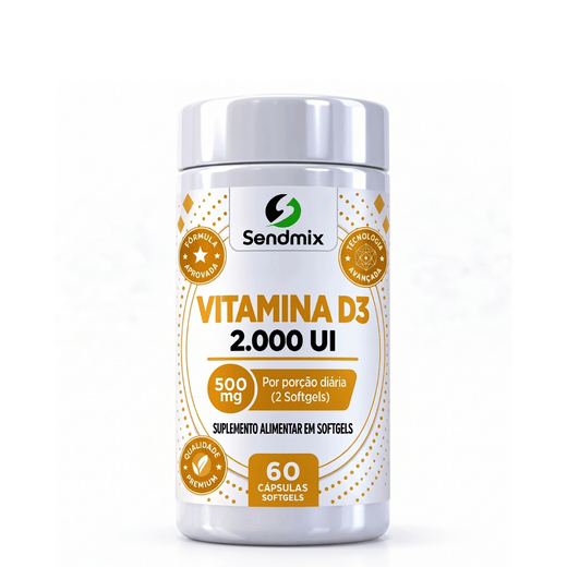Vitamina D3 2.000UI Sendmix 500mg 60Softgels
