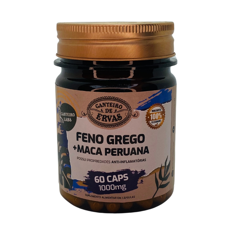 Feno Grego + Maca Peruana Canteiro de Ervas 1000mg 60Caps