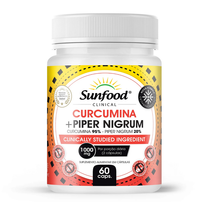 Cúrcuma Piper Nigrum Sunfood 1000mg 60Caps