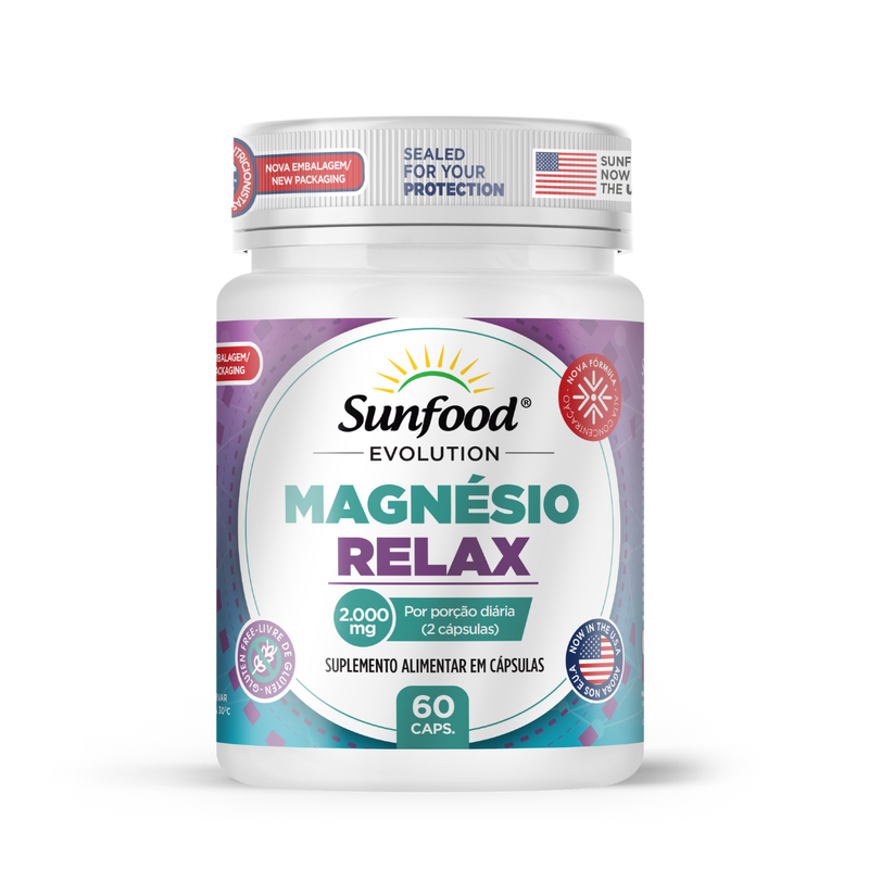 Magnésio Relax Sunfood 2000mg 60caps