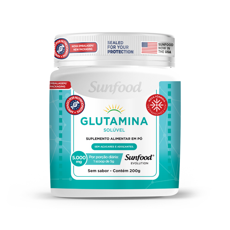 Glutamina Sunfood 5000mg Solúvel