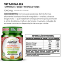 Vitamina D3 + Vitamina C + Zinco + Própolis Verde Sunfood 1360mg 60caps