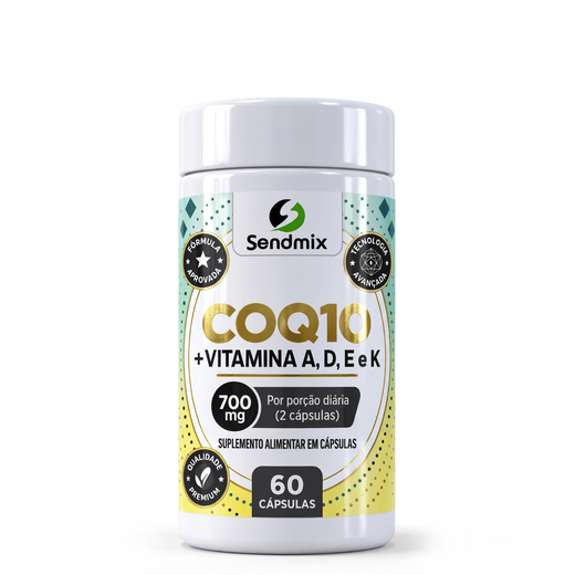 Coq10 + Vitamina A,D,E e K Sendmix 700mg 60Caps