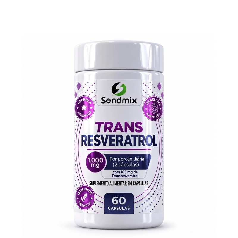 Trans-Resveratrol Sendmix 1000mg 60 Capsulas