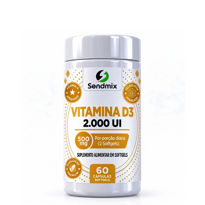 Vitamina D3 2.000UI Sendmix 500mg 60Softgels