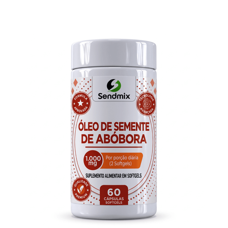 Óleo De Semente De Abóbora Sendmix 2000mg 60 Cápsulas softgels
