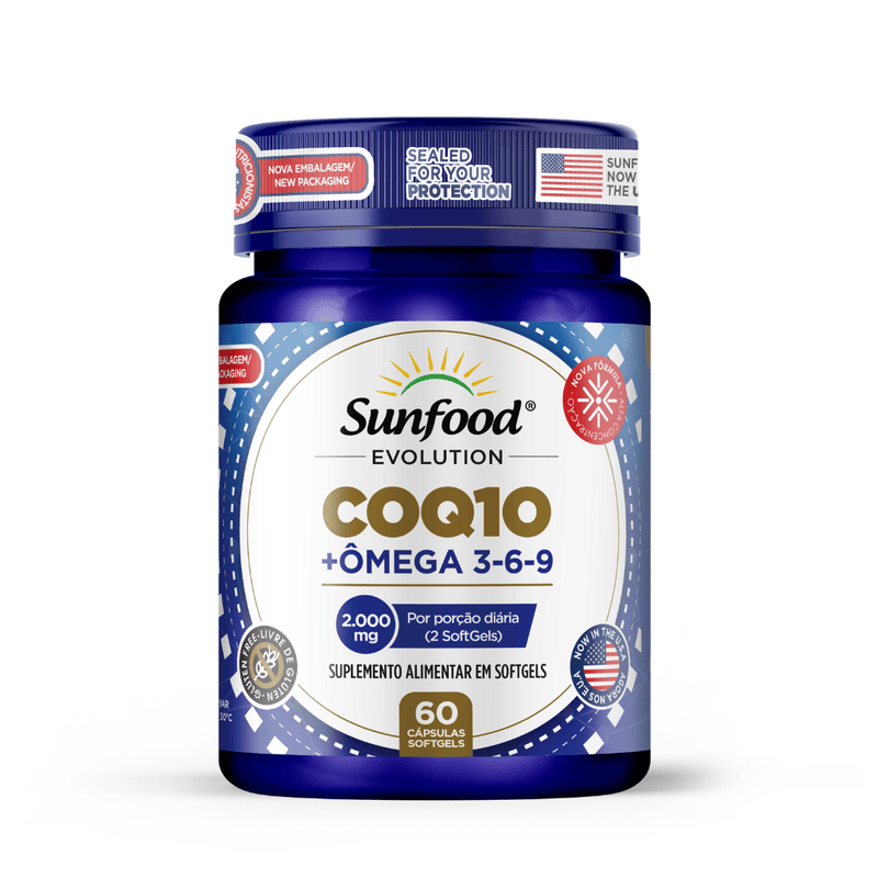 Coq10 + Ômega 3-6-9 Sunfood 2000mg 60Caps