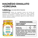 Magnésio Dimalato + Cúrcuma Sunfood 1000mg 60Caps
