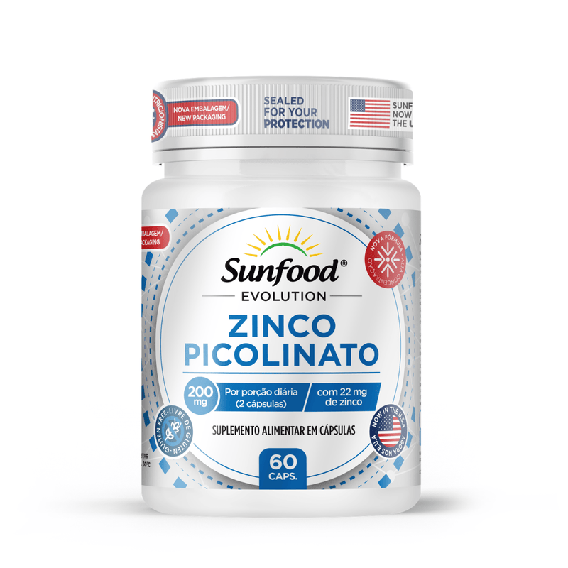 Zinco Picolinato Sunfood 200mg 60Caps