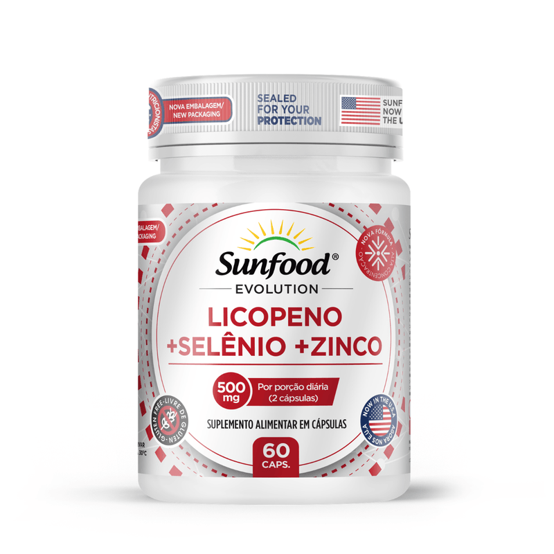 Licopeno + Selenio + Zinco Sunfood 500mg 60caps