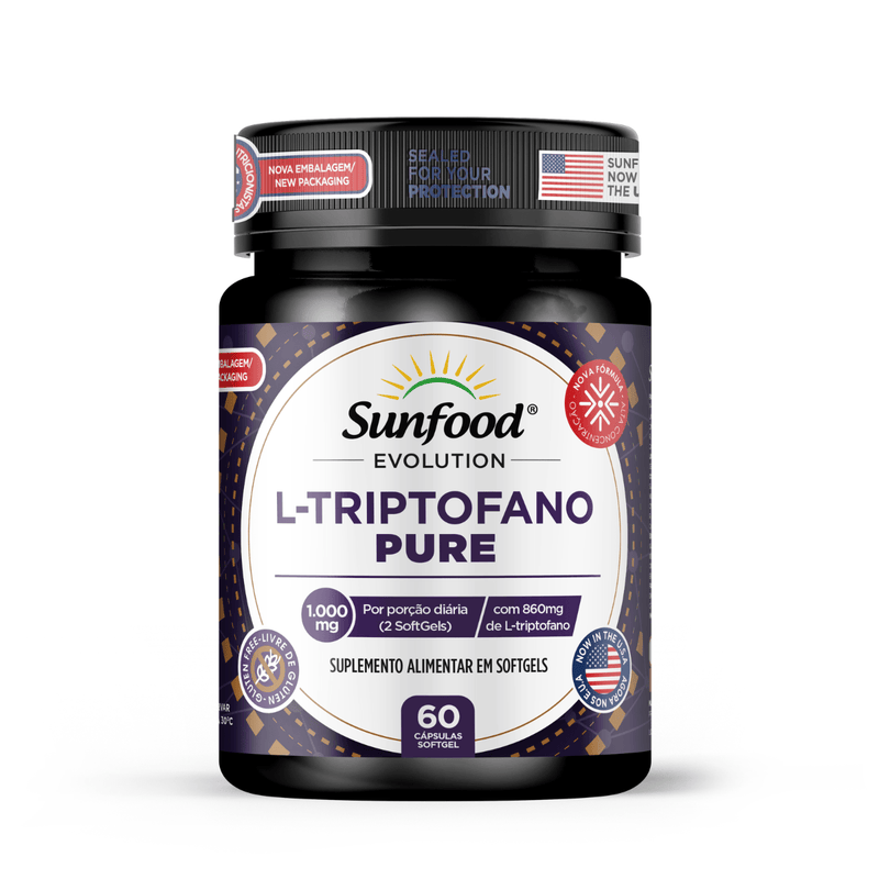 L-Triptofano pure Sunfood 1000mg 60softgels