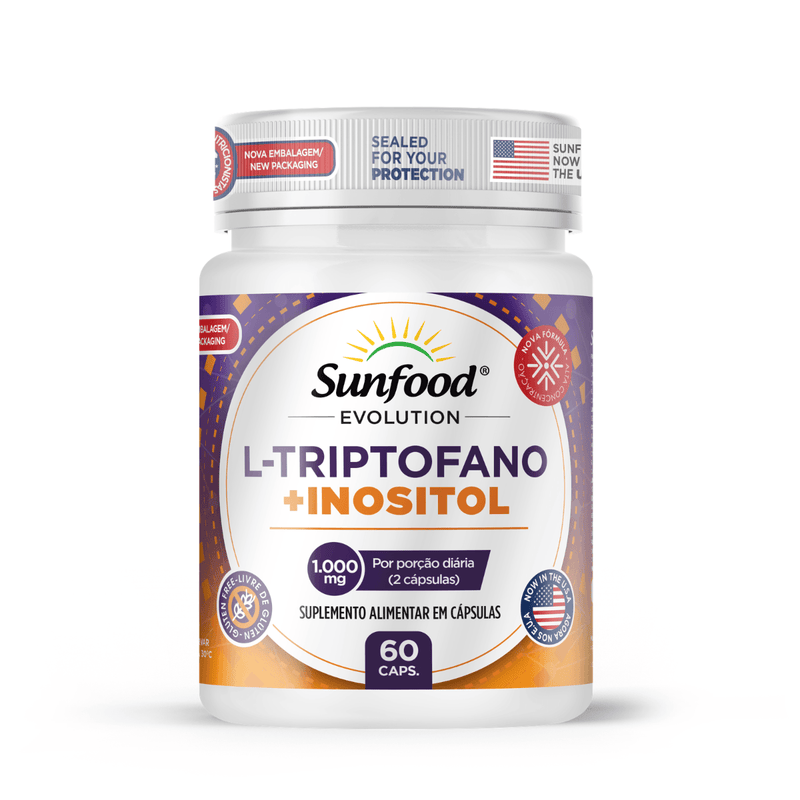 L-Triptofano + Inositol Sunfood 1000mg 60caps