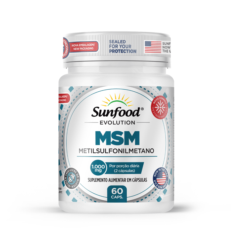 MSM Metilsulfonilmetano Sunfood 1000mg 60caps