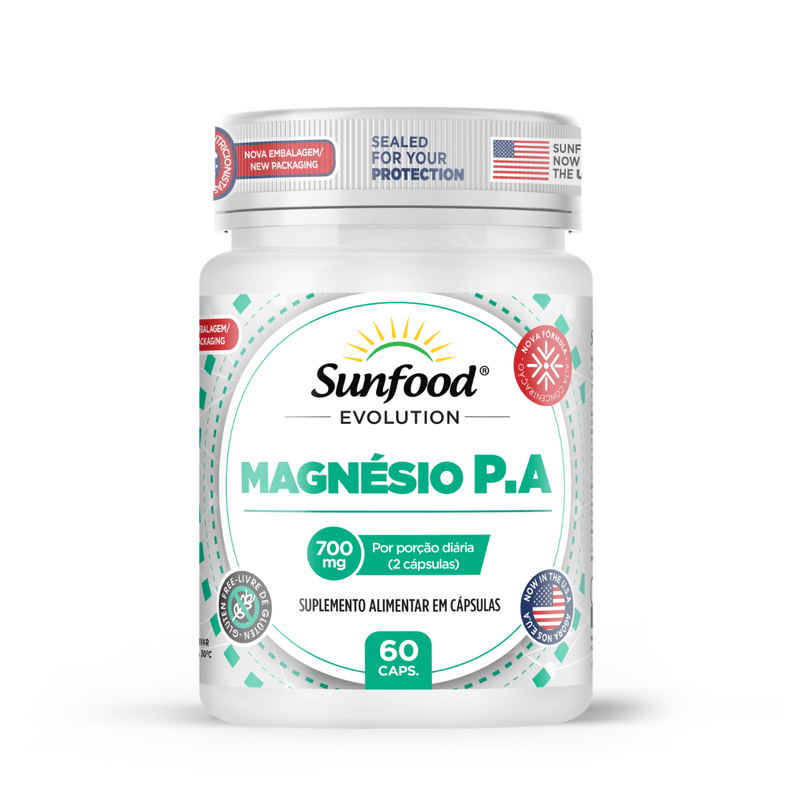 Magnésio P.A Sunfood 700mg 60 caps