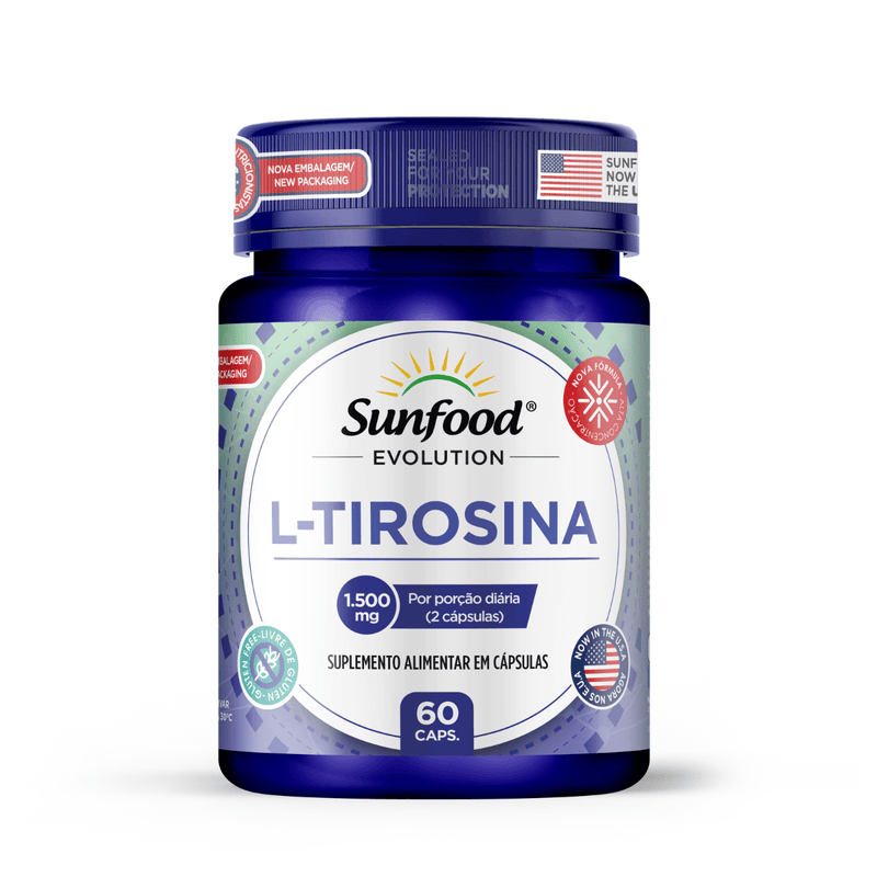 L-tirosina Sunfood 1500mg 60caps