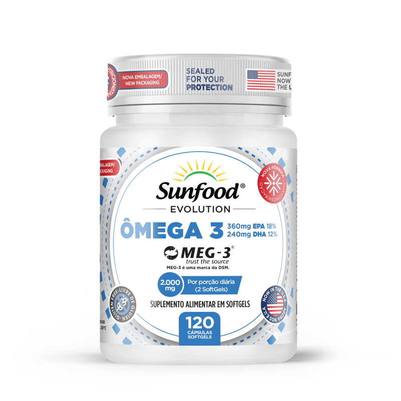 Ômega‑3 Meg‑3 Trust the Source Sunfood 2000mg 120caps