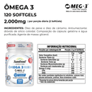 Ômega‑3 Meg‑3 Trust the Source Sunfood 2000mg 120caps