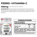 Ferro + Vitamina C Sunfood 500mg 60caps