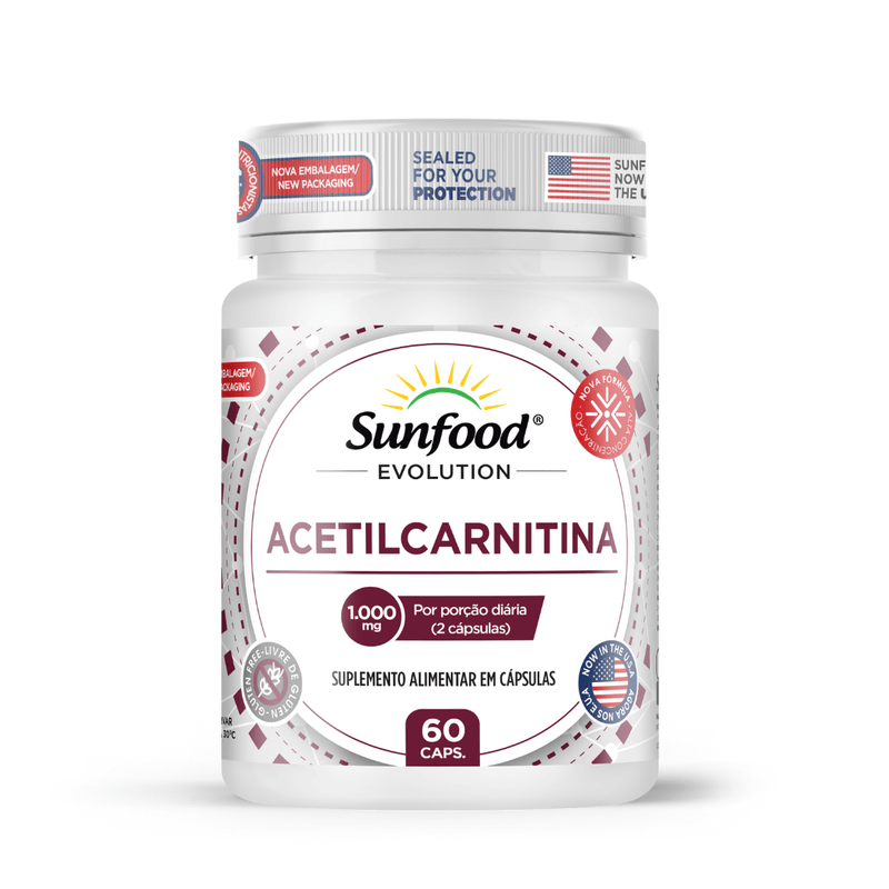 Acetilcarnitina Sunfood 1000mg 60Caps